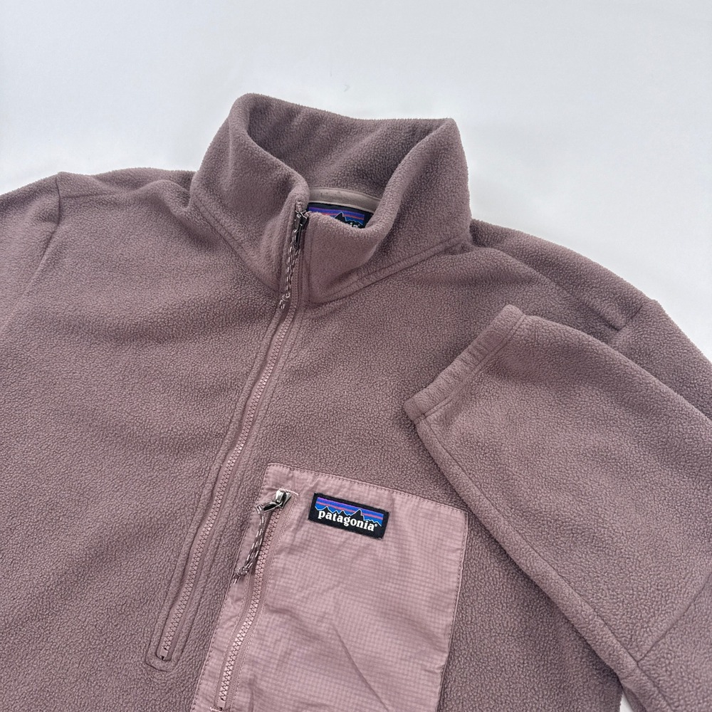 Patagonia Microdini Fleece Pullover Womens M Half 1/2 Zip Dusky Brown STY 26260